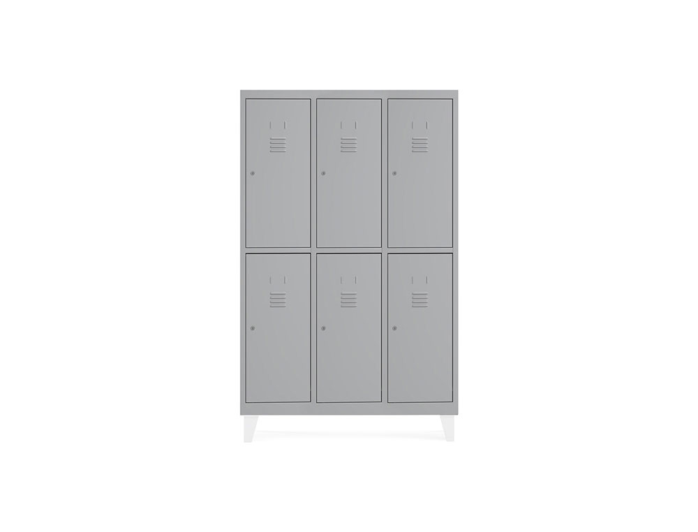 ARMARIO METALICO ROCADA 300 3 MODULOS X 2 PORTAS CINZA 910X500X1800 MM