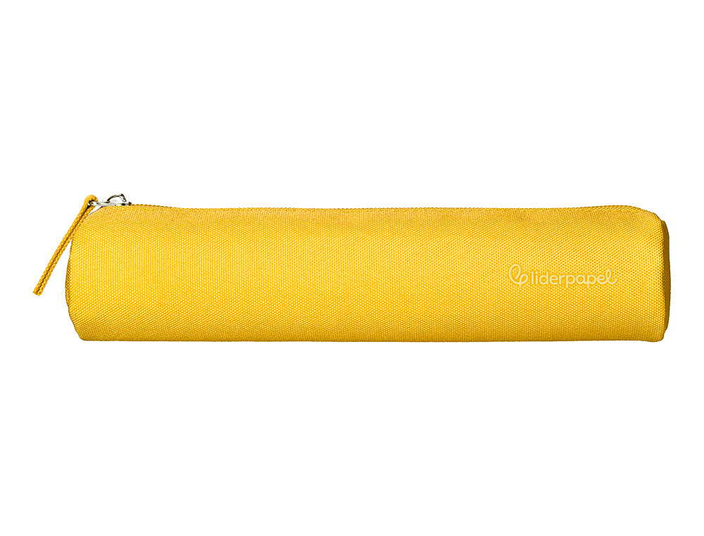 ESTOJO ESCOLAR LIDERPAPEL CILINDRICO ESTREITO 220X45 MM AMARELO