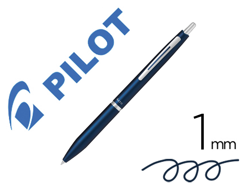 ESFEROGRAFICA PILOT ACRO 1000 TINTA GEL RETRATIL PONTA 1 MM AZUL NAVY