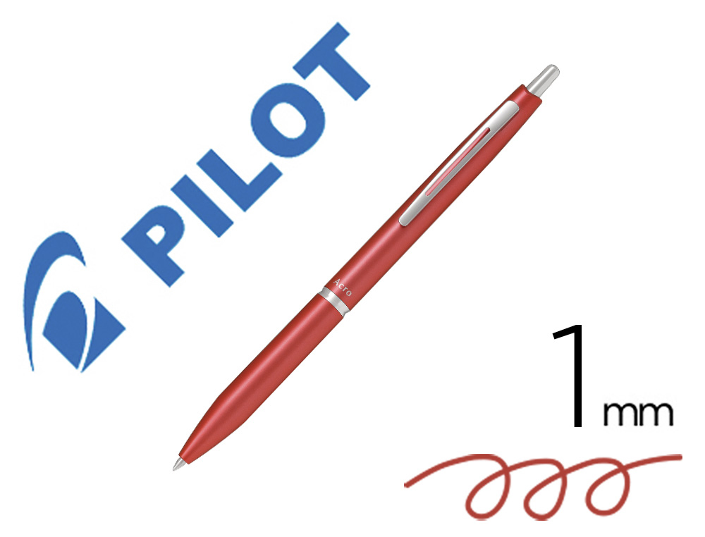 ESFEROGRAFICA PILOT ACRO 1000 TINTA GEL RETRATIL PONTA 1 MM CORAL