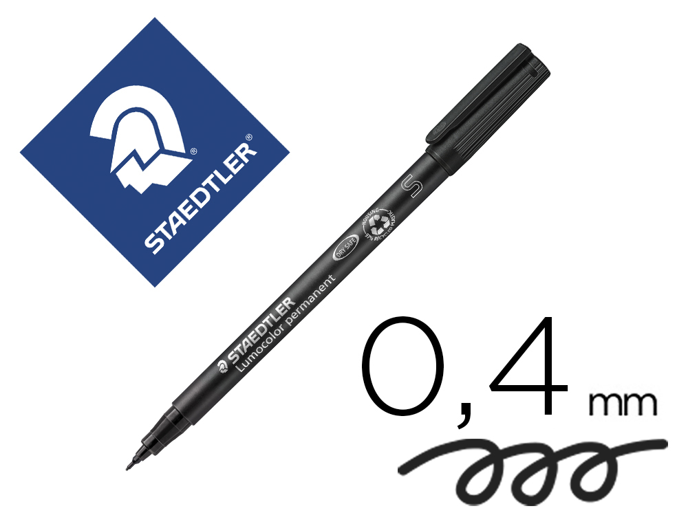 MARCADOR STAEDTLER LUMOCOLOR RETROPROJECAO 313-9 PONTA 0,4MM PRETO