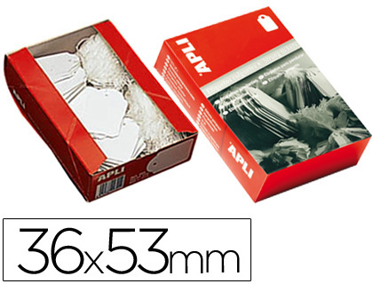 ETIQUETA RECTANGULAR PARA PENDURAR, 36X53 MM, 500 UNIDADES
