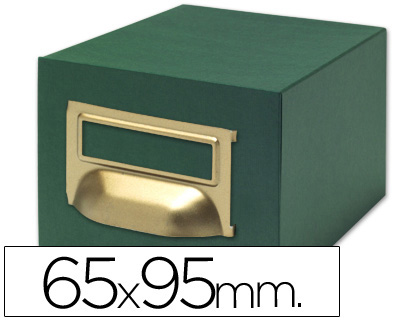 FICHEIRO PARA FICHAS TELA VERDE PARA 1000, 65 X 95 MM