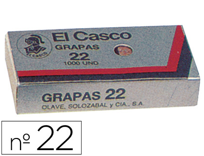 AGRAFES EL CASCO GALVANIZADOS, CAIXA 1000 - N. 22