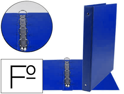 PASTA LIDERPAPEL 4 ANEIS 25 MM REDODAS PLASTICO FOLIO COR AZUL MARINHO