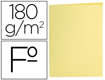 CLASSIFICADORES LIDERPAPEL FOLIO AMARELO PASTEL 180G/M2