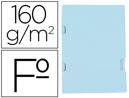 CLASSIFICADOR LIDERPAPEL FOLIO AZUL 3 PESTANAS PLASTIFICADA 160 GR