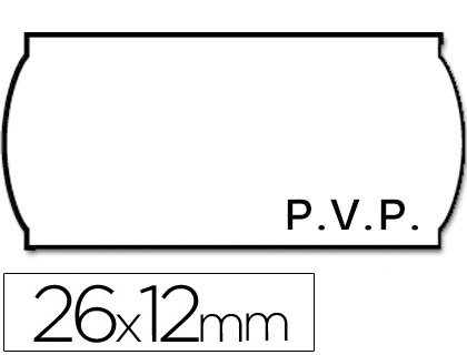 ROLO DE ETIQUETAS ADESIVAS METO ONDULADAS 26 X 12 MM PVP ROLO 1500