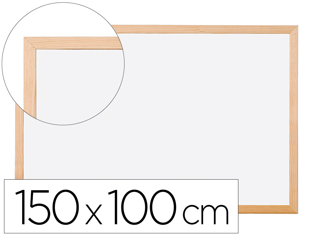 QUADRO BRANCO Q-CONNECT LAMINADO CAIXILHO DE MADEIRA 100X150 CM