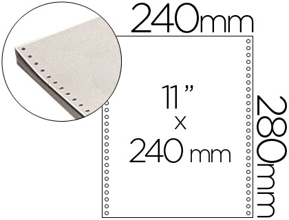 PAPEL CONTINUO 240 MMX11'', BRANCO COM 1500 JOGOS, 2 VIAS