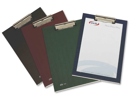 PORTA NOTAS PARDO CARTAO FORRADO PVC FOLIO COM MINICLIP METALICO PRETO