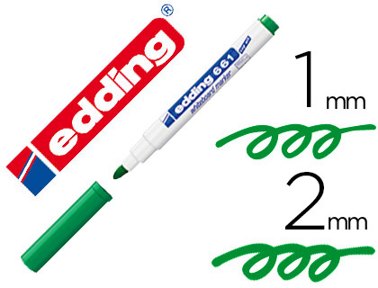 MARCADOR EDDING PARA QUADRO BRANCO 661 COR VERDE PONTA REDONDA 1-2 MM RECARREGAVEL
