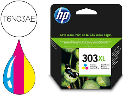 TINTEIRO HP 303 XL ENVY PHOTO 6230 / 7130 / 7830 COR TRICOR CAPACIDADE 415 PAG