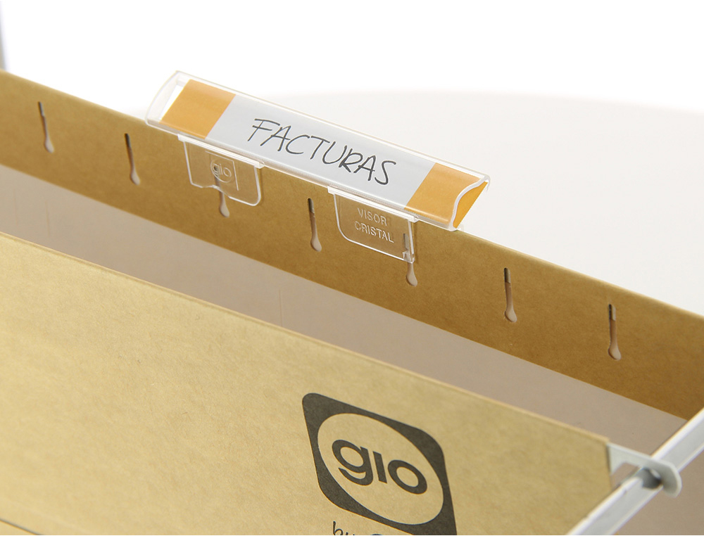 VISOR DE PLASTICO GIO TRANSPARENTE 8,5X1,5 CM