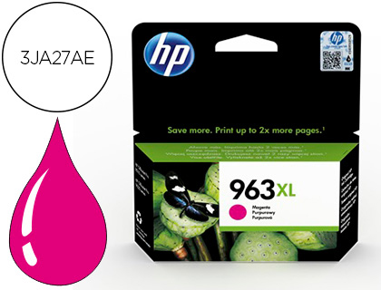 TINTEIRO HP 963 XL OFFICEJET PRO 9010 / 9020 / 9022 / 9023 / 9025 MAGENTA 1600 PAGINAS
