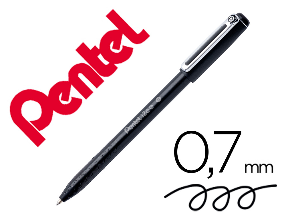 ESFEROGRAFICA PENTEL IZEE PONTA DE 0,7MM COM TAMPA COR PRETA