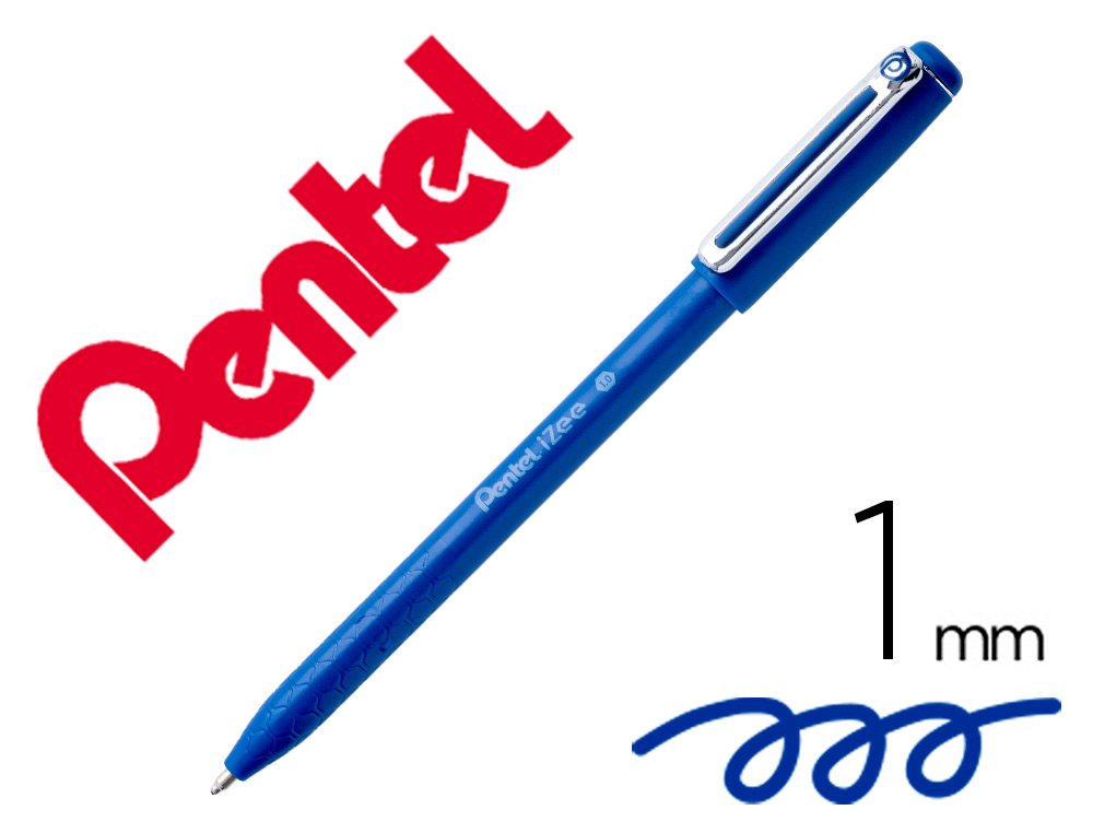 ESFEROGRAFICA PENTEL IZEE PONTA DE 1,0MM COM TAMPA COR AZUL