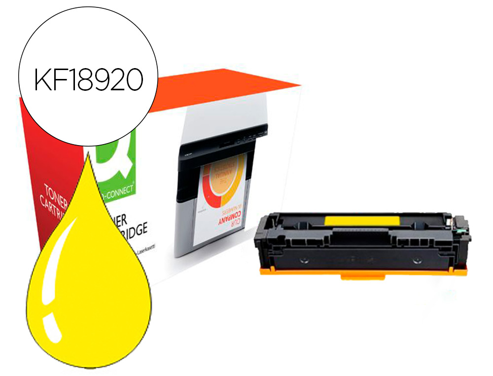 TONER COMPATIVEL Q-CONNECT CANON LBP611Y I-SENSYS LBP610 AMARELO ALTO RENDIMENTO 2200 PAGINAS
