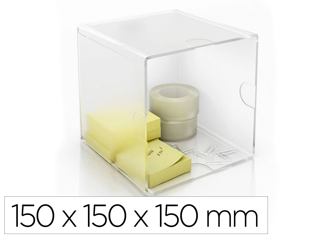 CUBO ARCHIVO 2000 POLIESTIRENO 1 COMPARTIMENTO COR CRISTAL TRANSPARENTE 150X150X150MM
