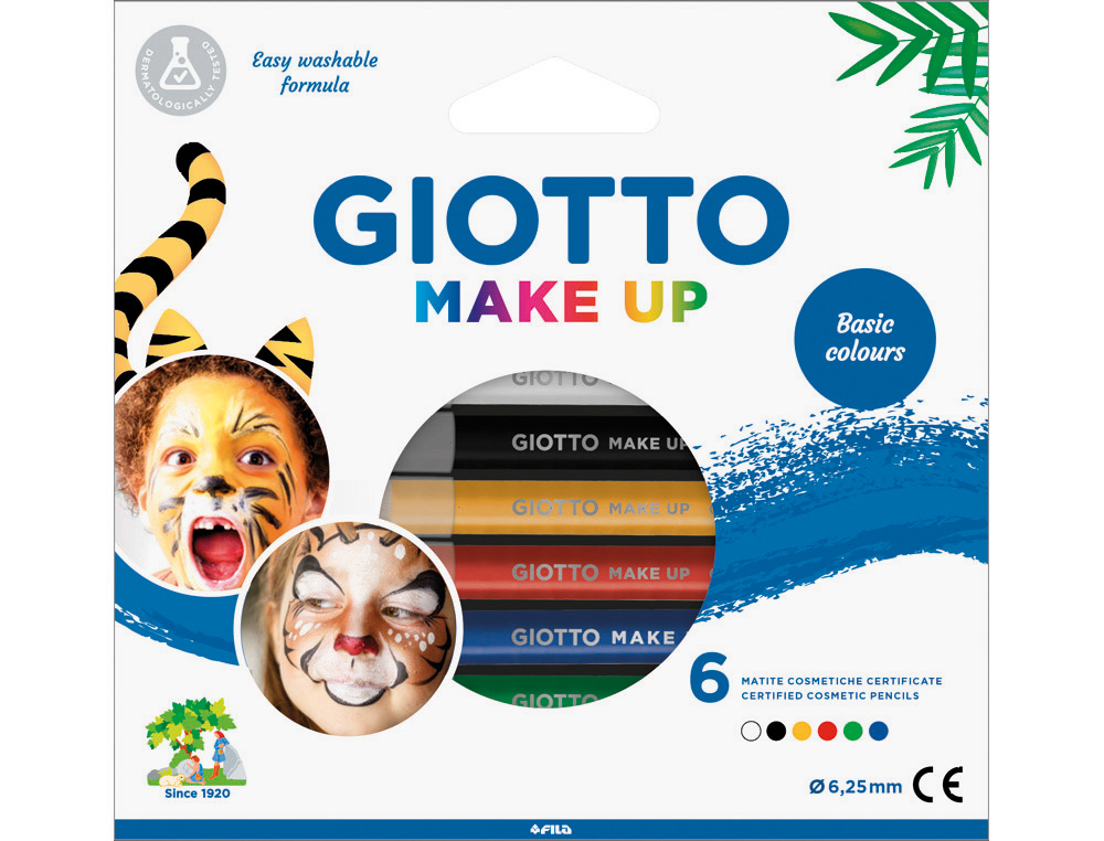 CONJUNTO GIOTTO MAKE UP 6 LAPIS COSMETICOS CORES CLASSICAS