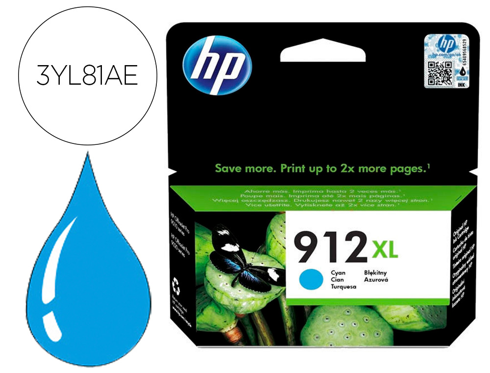 TINTEIRO HP 912 XL OFFICEJET 8010 / 8020 / 8035 CIAN 825 PAG