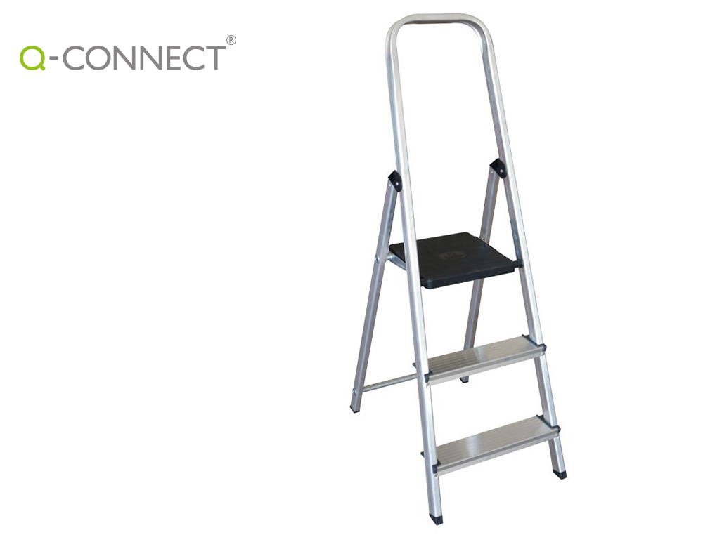 ESCADA Q-CONNECT DE ALUMINIO 3 DEGRAUS 590X400X1260 MM PESO MAXIMO 150 KG EN-131
