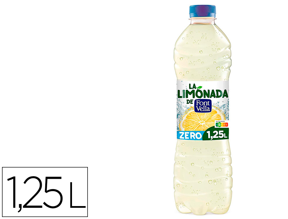 AGUA MINERAL NATURAL LA LIMONADA ZERO COM SUMO DE LIMAO FONT VELLA GARRAFA DE 1,25L