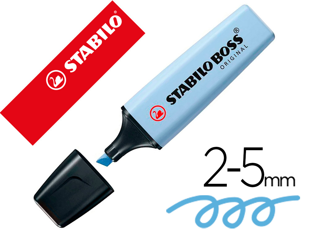 MARCADOR FLUORESCENTE STABILO BOSS 70 PASTEL AZUL VENTOSO