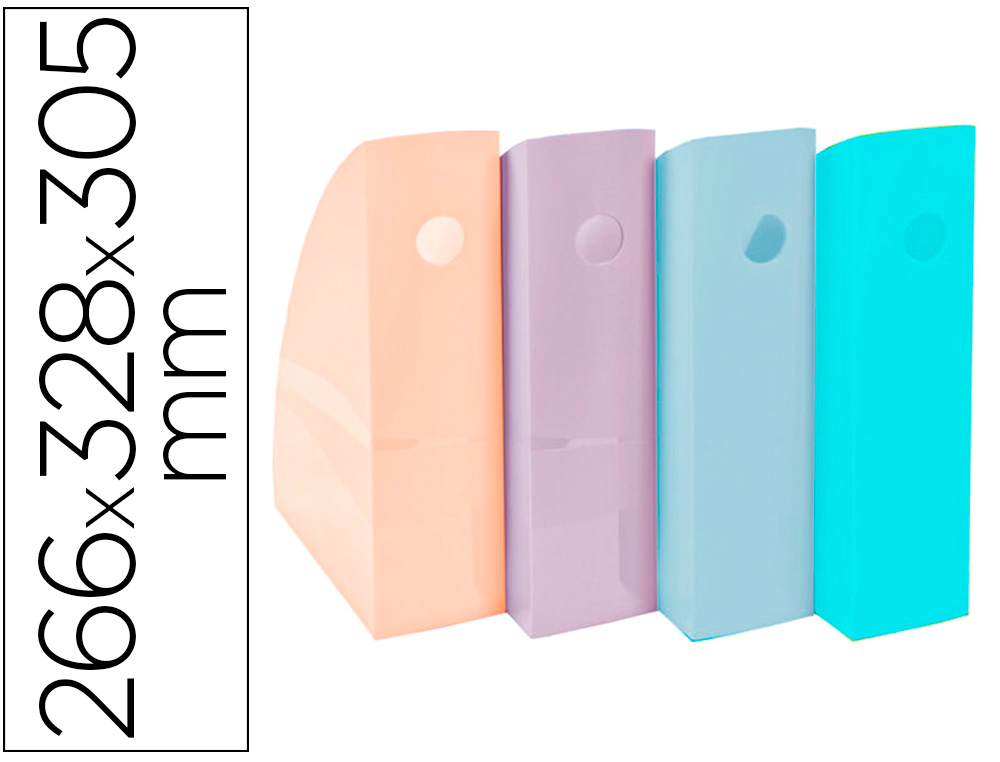 PORTA REVISTAS EXACOMPTA AQUAREL MAG-CUBE SET DE 4 UNIDADES CORES PASTEL 266X328X305 MM