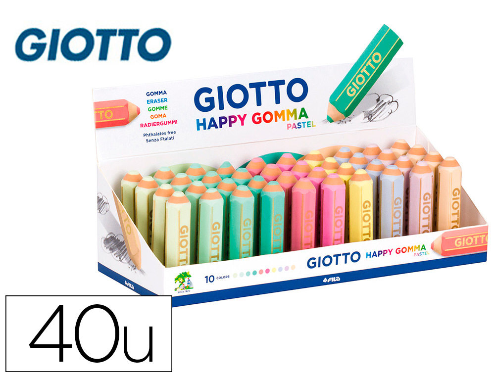 BORRACHA GIOTTO HAPPY GOMMA PASTEL FORMA DE LAPIS