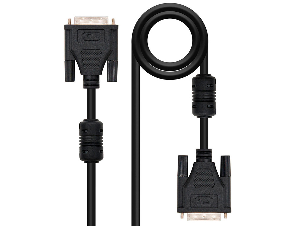 CABO DVI NANOCABLE DUAL LINK 24+1/M-M COR PRETO COMPRIMENTO 5 M