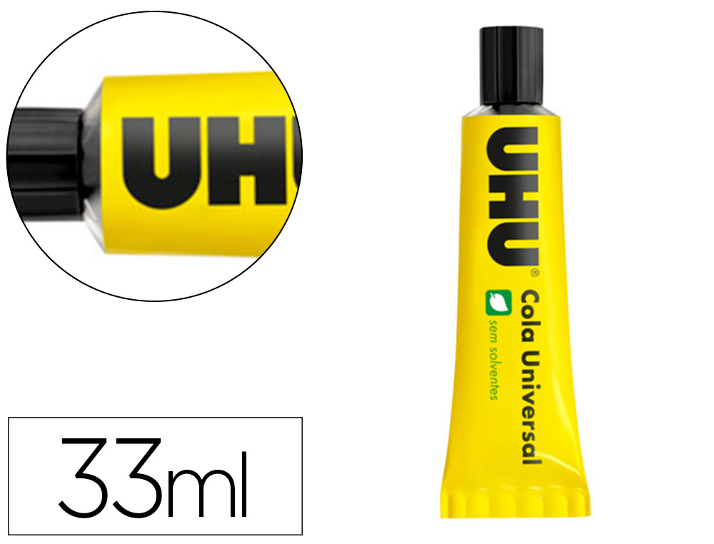 COLA UHU UNIVERSAL SEM SOLVENTES 33 ML