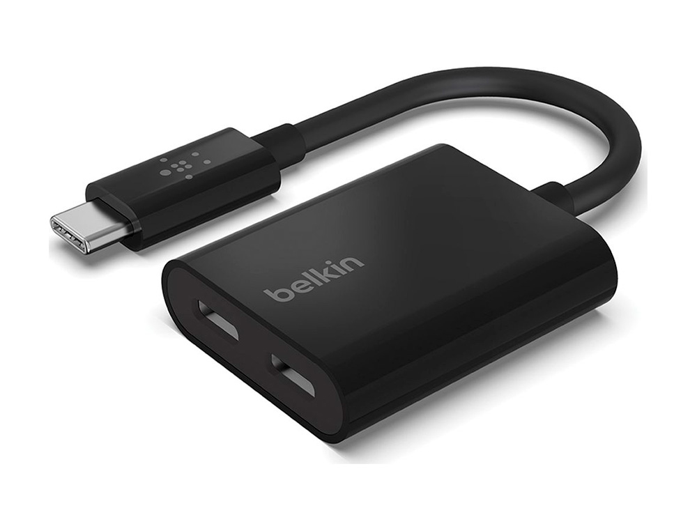 ADAPTADOR BELKIN F7U081BTBLK USB-C DE AUDIO E CARREGAMENTO COR PRETO
