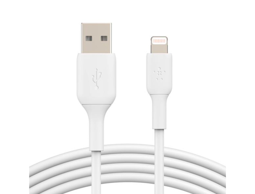 CABO BELKIN CAA001BT1MWH LIGHTNING A USB-A BOOST CHARGE COMPRIMENTO 1 M COR BRANCO