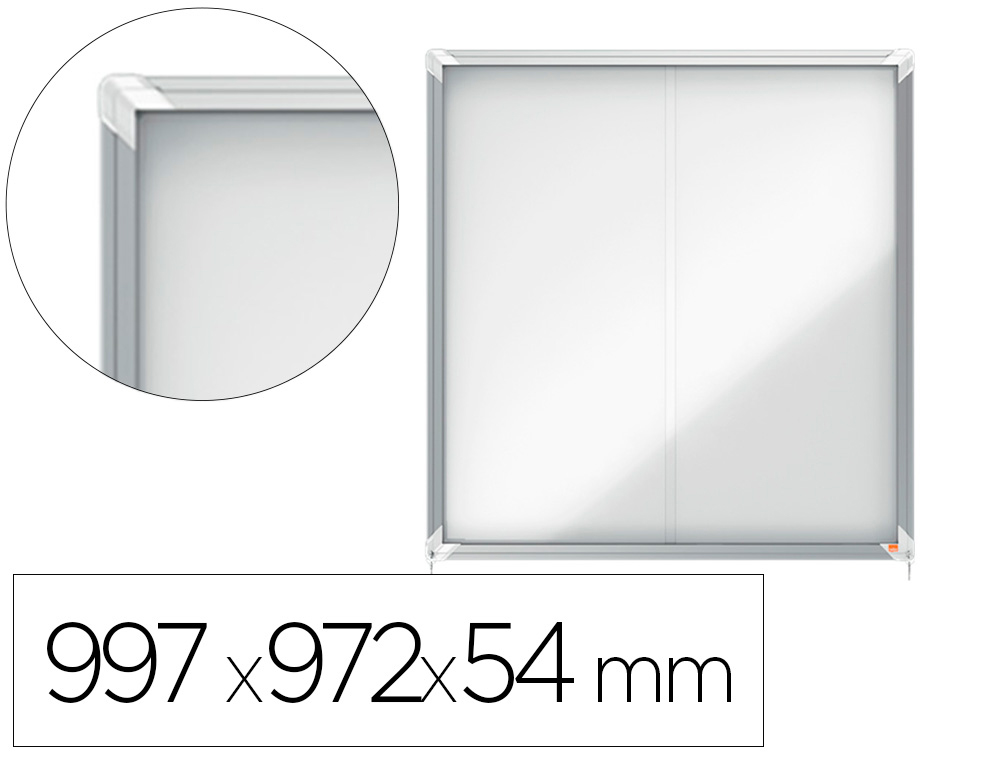 VITRINA DE ANUNCIOS NOBO PREMIUM PLUS MAGNETICA COM PORTA DE CORRER 12 X DIN A4 997X972X54 MM