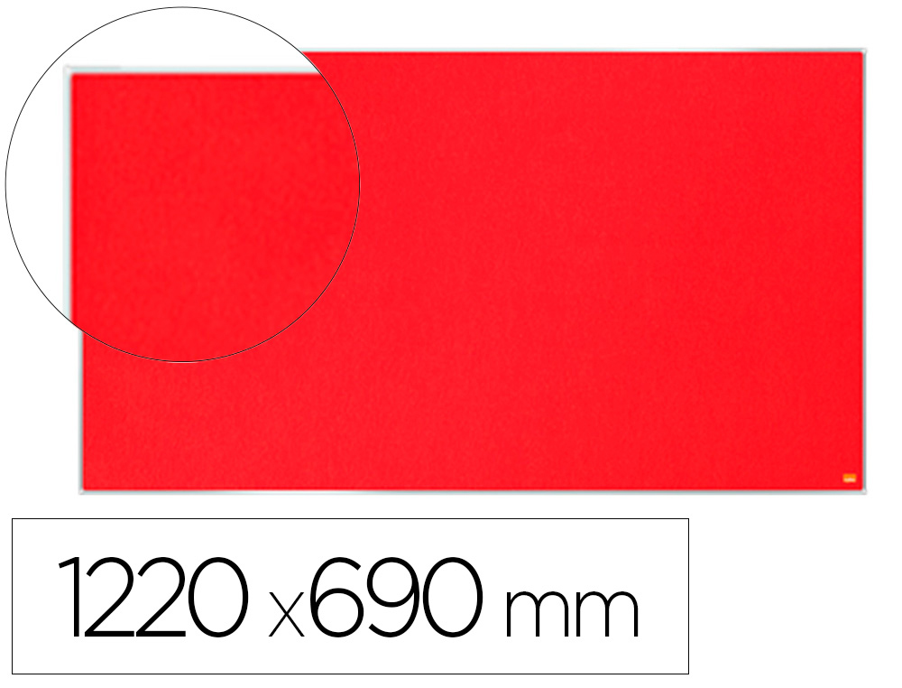QUADRO DE AVISOS NOBO IMPRESSION PRO FELTRO VERMELHO FORMATO PANORAMICO 55