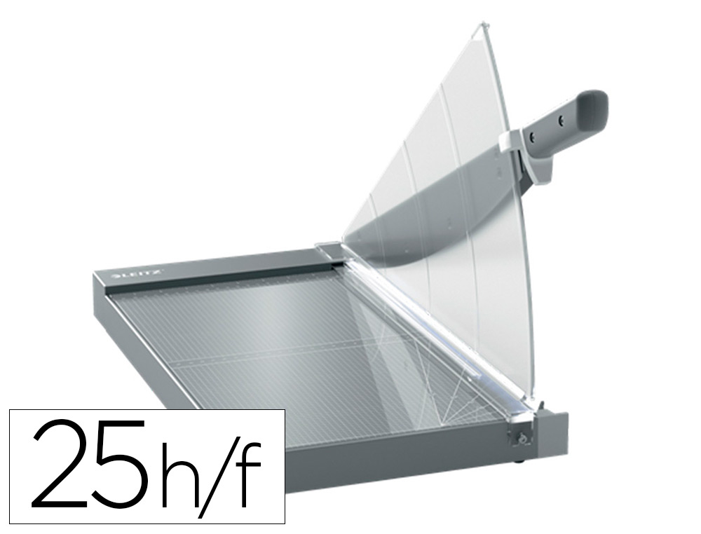 GUILHOTINA DE ALAVANCA LEITZ PRECISION OFFICE PRO A3 BASE VIDRO COMPRIMENTO CORTE 457 MM CAPAC. DE CORTE 25 F