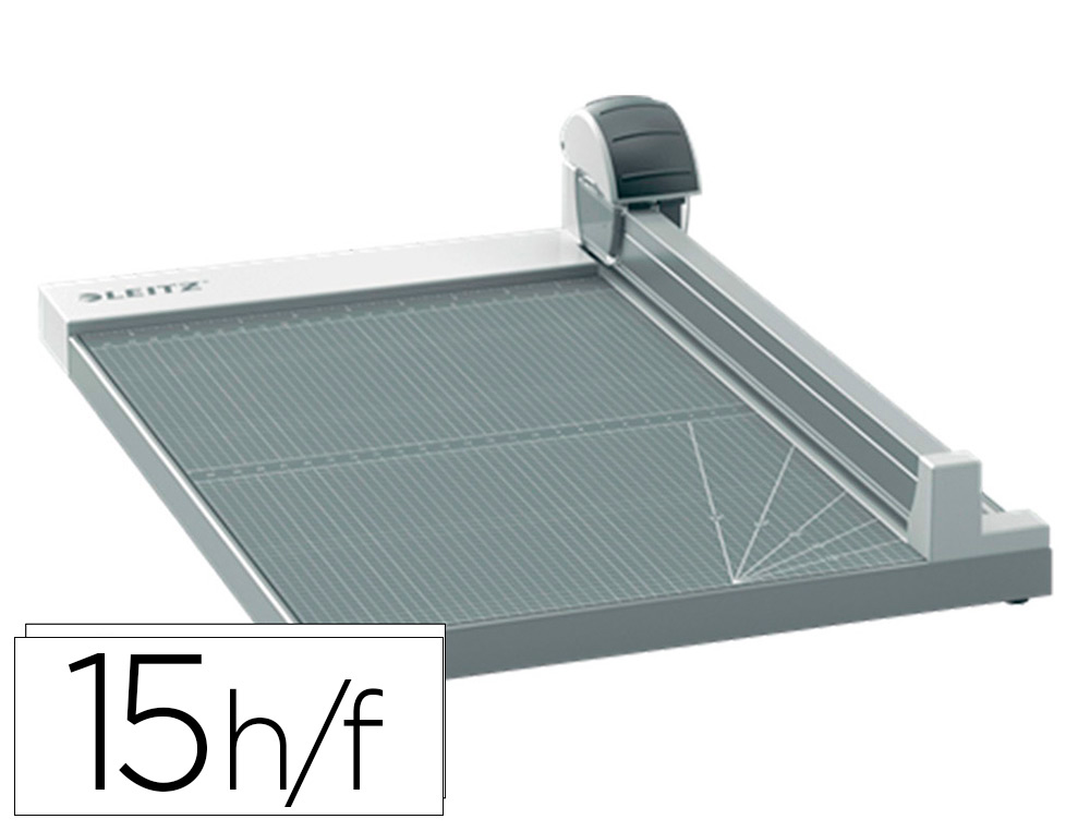 CISALHA ROTATIVA LEITZ PRECISION OFFICE A3 BASE MADEIRA PLASTIFICADA COMPRIMENTO CORTE 457 MM CAPAC. DE CORTE 15 F