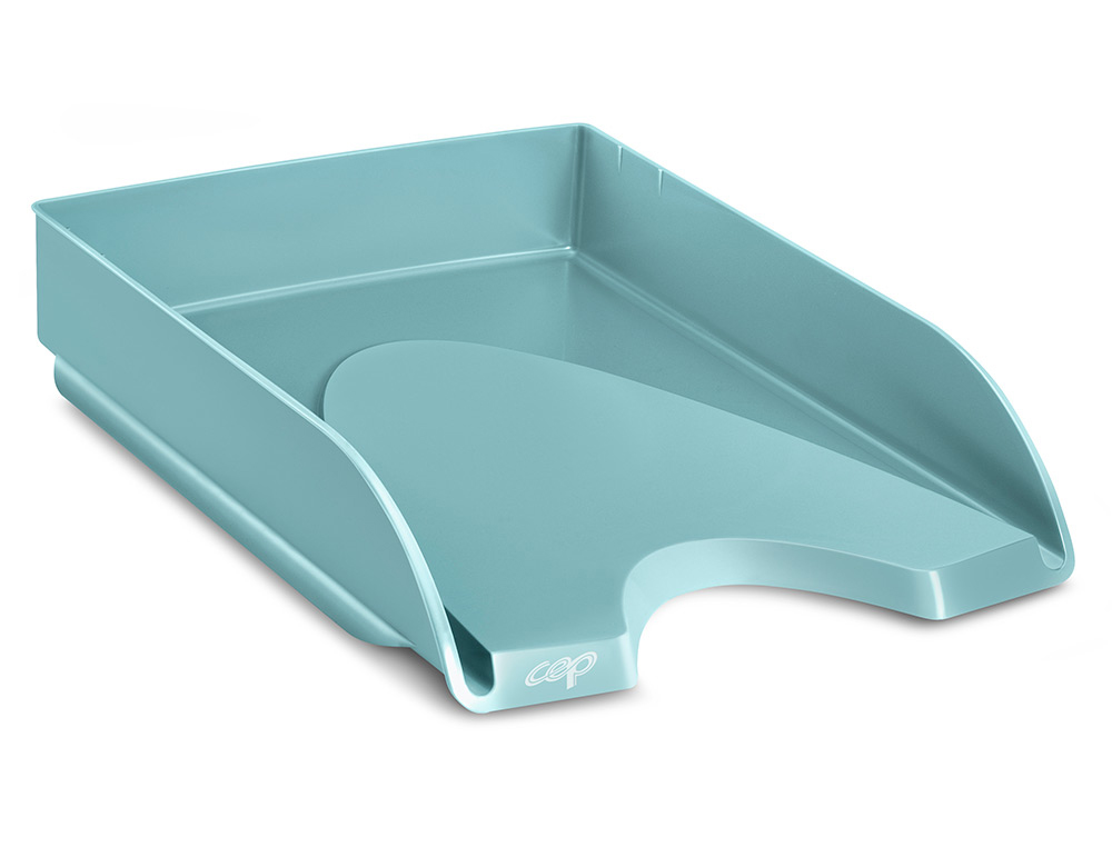 BANDEJA DE SECRETARIA CEP RIVIERA PLASTICO COR VERDE AGUA 348X257X66 MM