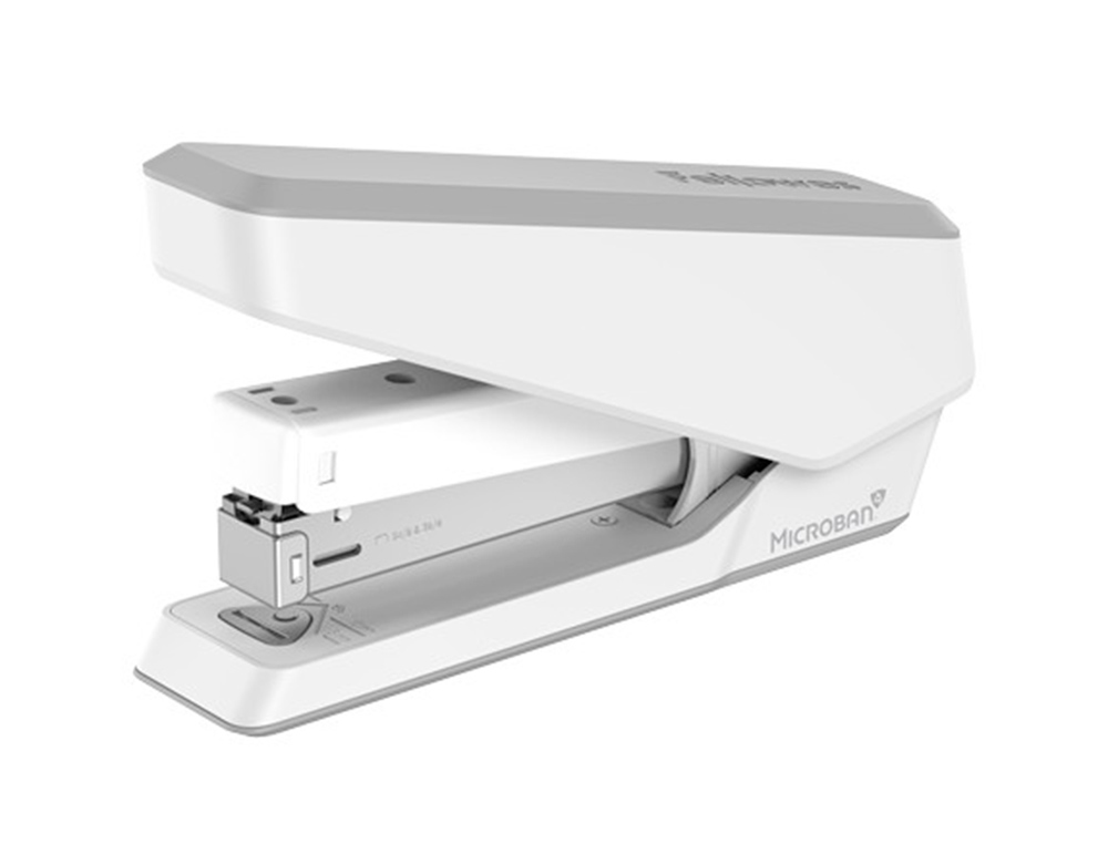 AGRAFADOR FELLOWES EASYPRESS LX850 PROTECAO ANTIBACTERIANA CAPACIDADE 25 FOLHAS USA AGRAFES 24/6 E 26/6 BRANCO
