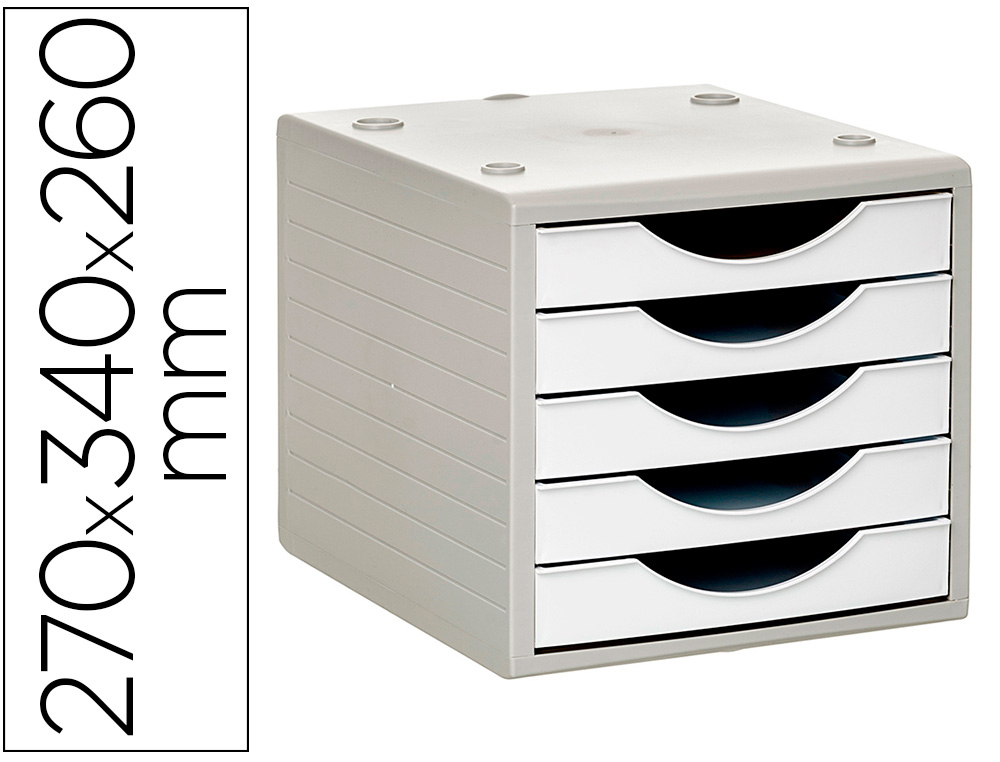 BLOCO CLASSIFICADOR DE GAVETAS ARCHIVO 2000 5 GAVETAS COR BRANCO OPACO 270X340X260 MM