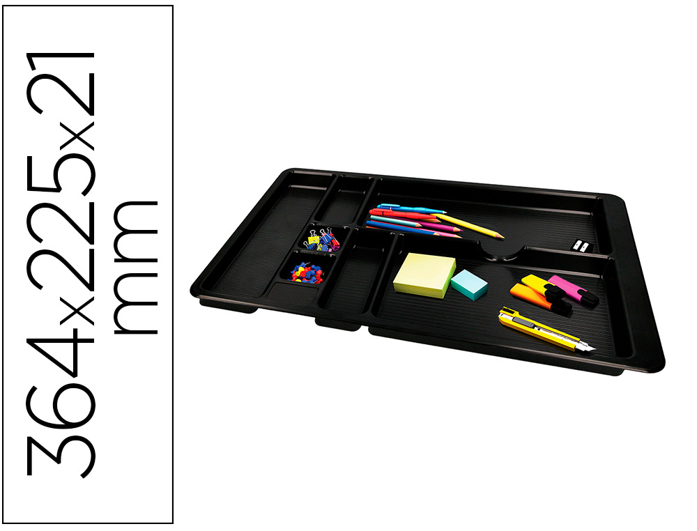 BANDEJA ORGANIZADORA Q-CONNECT DE GAVETAS COR PRETO 364X225X21 MM