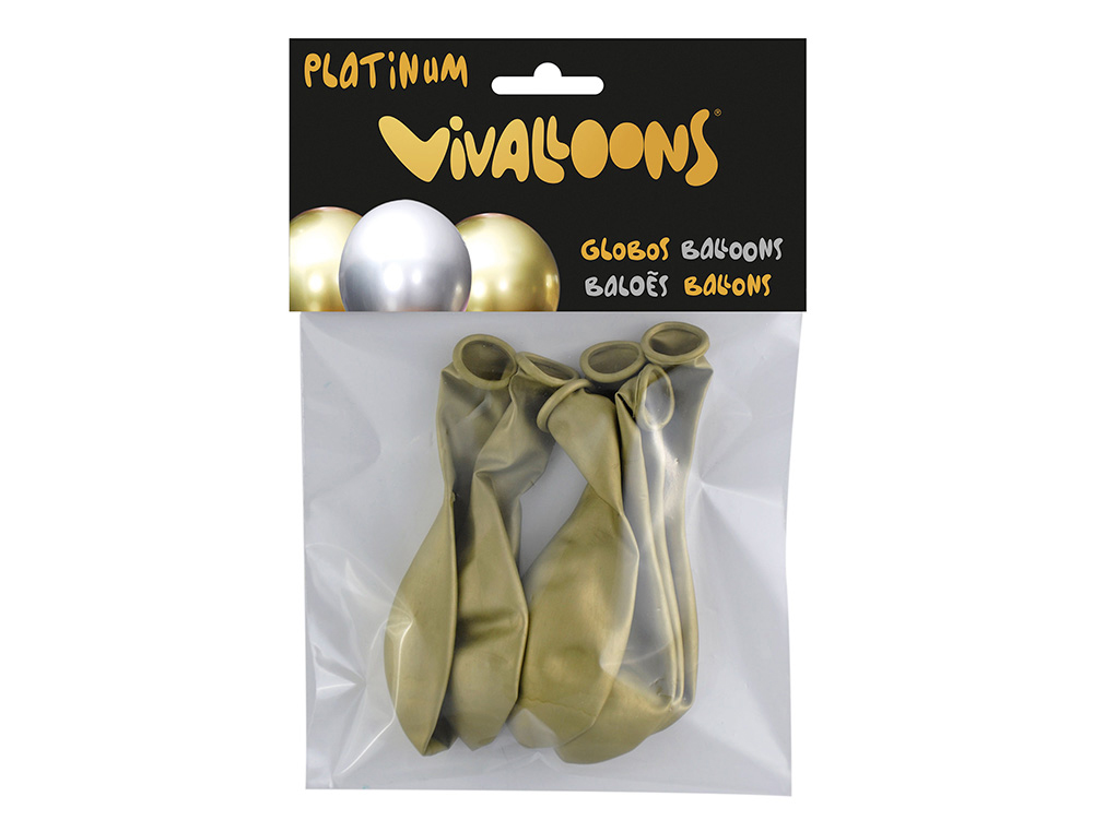 BALAO 100% LATEX BIODEGRADAVEL OURO BLISTER DE 6 UNIDADES