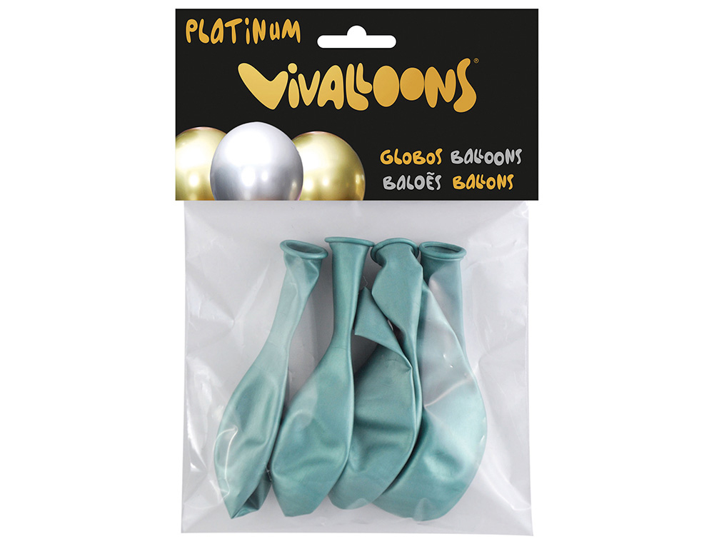 BALAO 100% LATEX BIODEGRADAVEL VERDE ESMERALDA BLISTER DE 6 UNIDADES