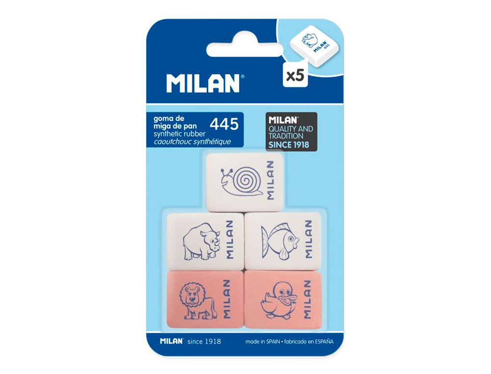 BORRACHA MILAN 445 BLISTER DE 5 UNIDADES