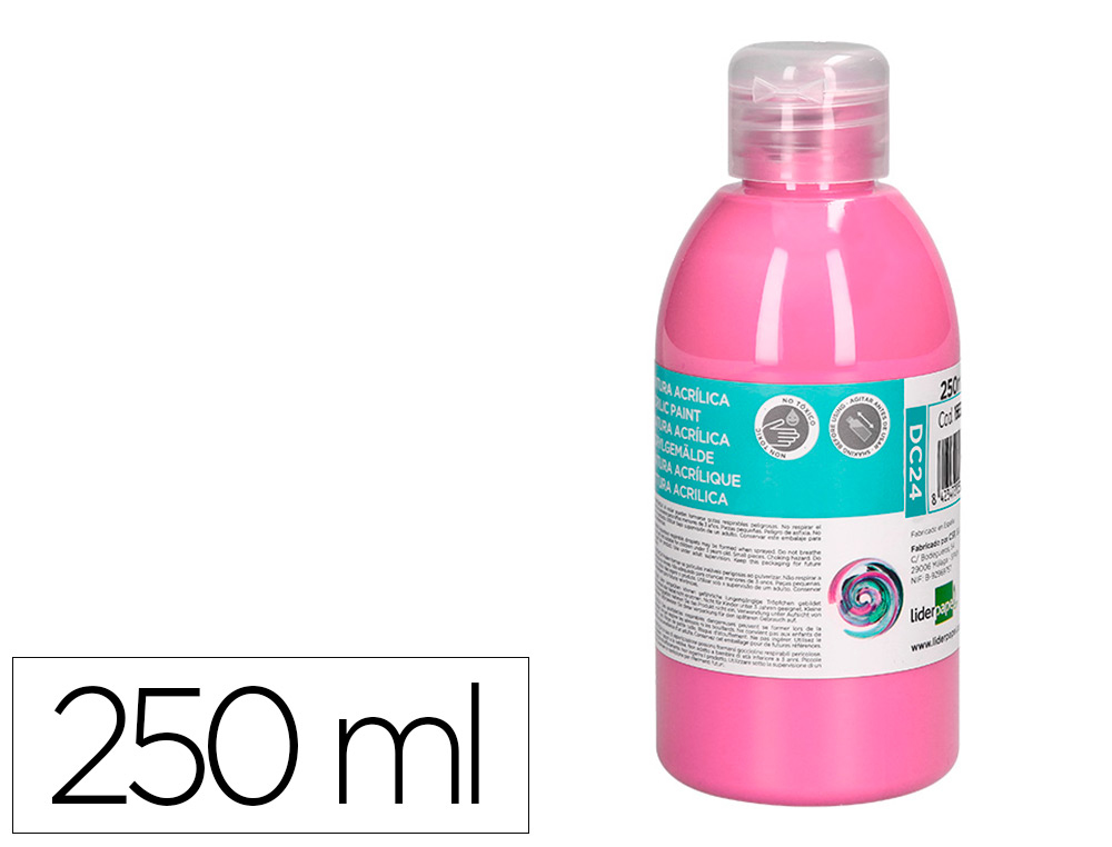 PINTURA ACRILICA LIDERPAPEL FRASCO DE 250 ML ROSA