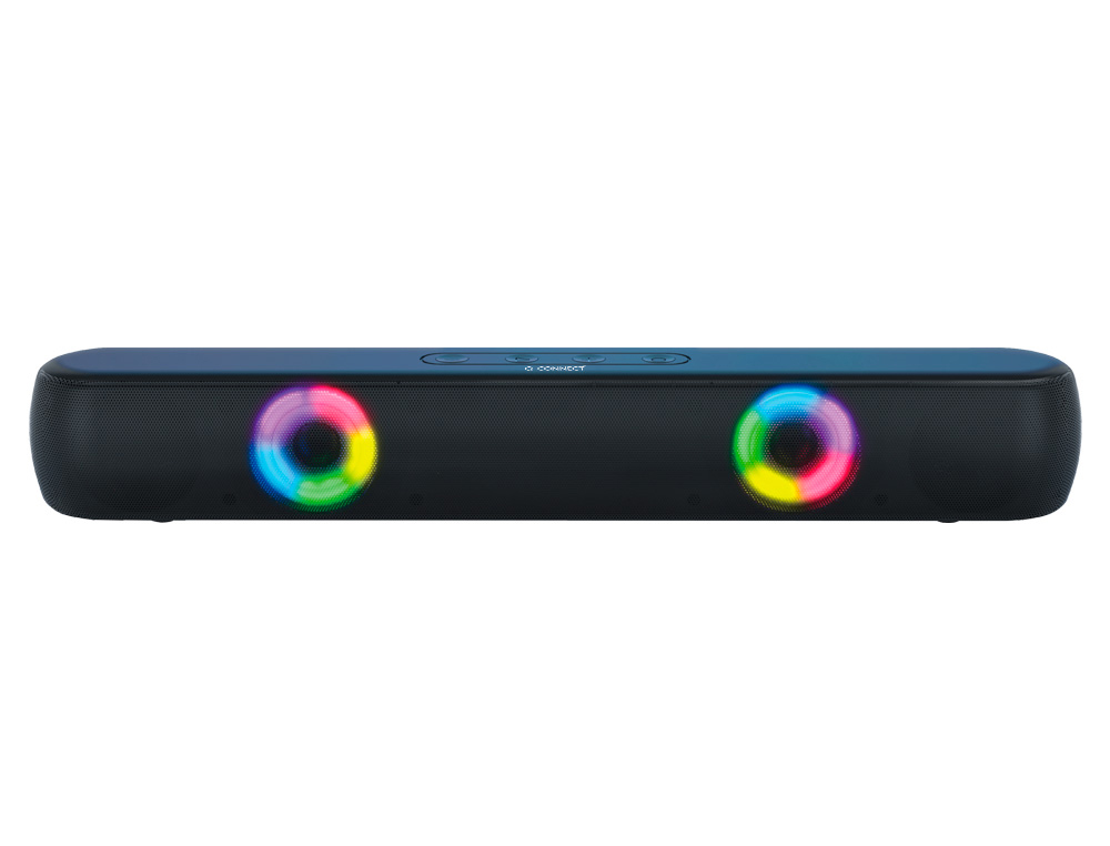 BARRA DE SOM BLUETOOTH Q-CONNECT COM ILUMINAO LED E CONTROLO DE VOLUME COR PRETA