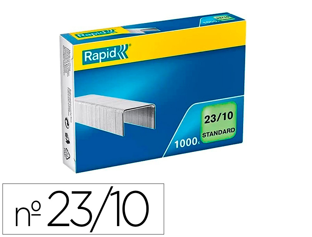 AGRAFES RAPID 23/10 MM GALVANIZADOS CAIXA DE 1000 UNIDADES