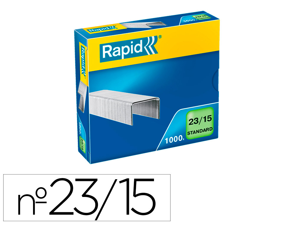 AGRAFES RAPID 23/15 MM GALVANIZADOS CAIXA DE 1000 UNIDADES