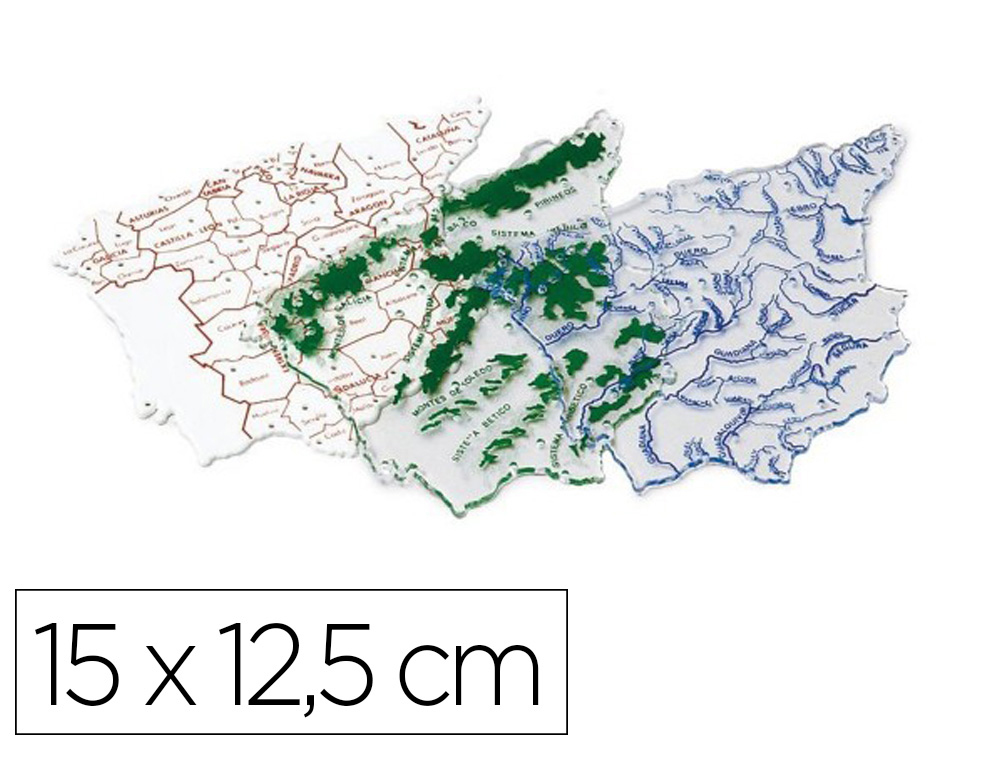 MODELO FAIBO MAPA ESPANHA 15X12,5 CM BOLSA DE 3 UNIDADES 100% RECICLAVEL